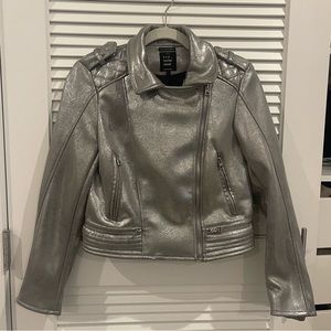 Zara Silver Metallic Jacket